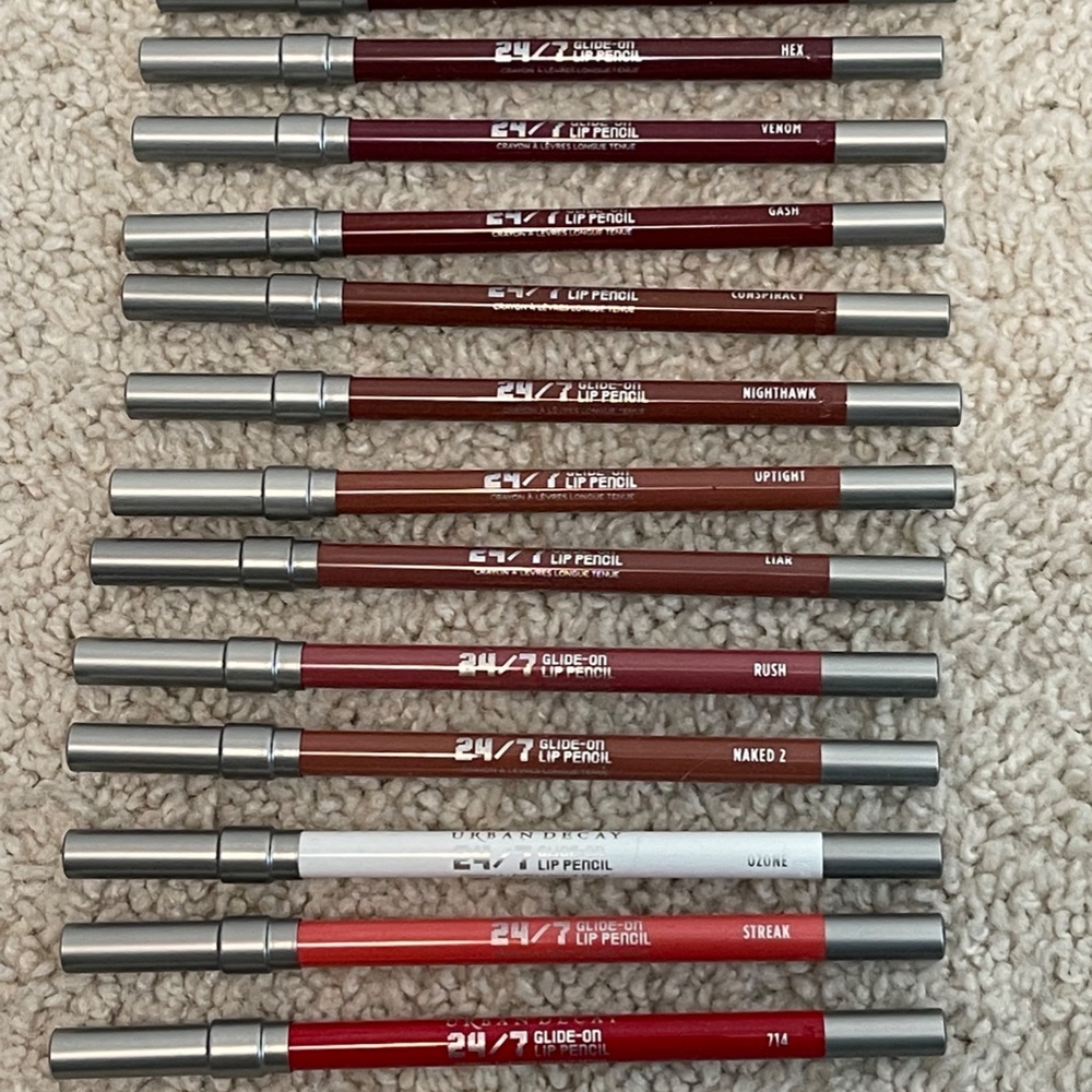 26 x UD Urban Decay 24/7 Glide-On Lip Pencils Assorted Lot Bundle NWOB